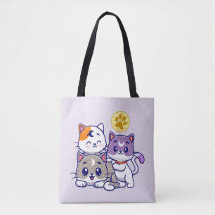 Bolsa Tote Trio Adorável - Três Gatos Gelados