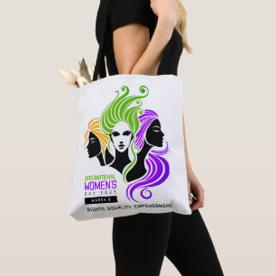 Bolsa Tote Trio Colorido Estilizado de Mulheres na IWD 2025