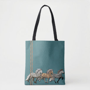 Bolsa Tote Trio de Cavalos Islandeses