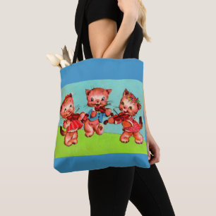 Bolsa Tote trio de violinistas de gatinhos