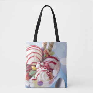 Bolsa Tote Trio do sorvete e do Sundae doce