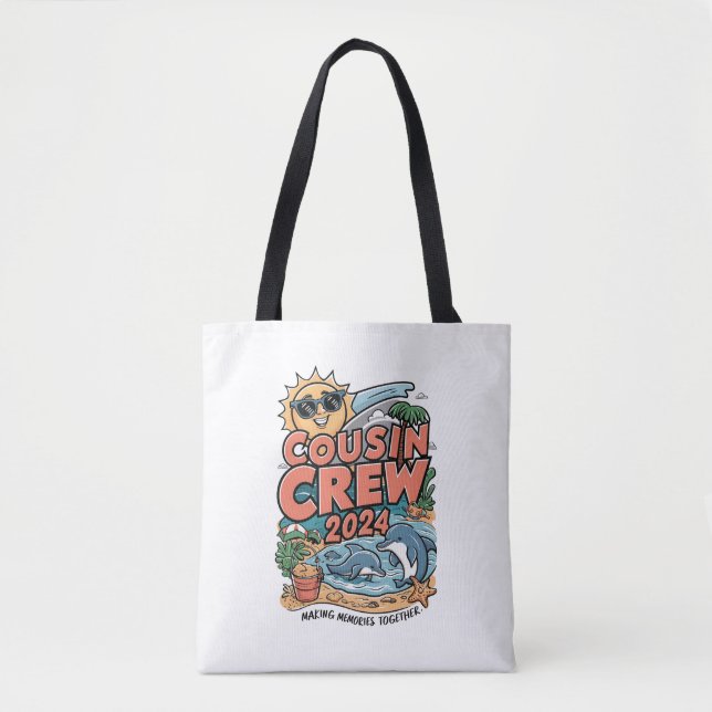 Bolsa Tote Trip da Prima 2024 Summer Vacation Beach Family (Frente)