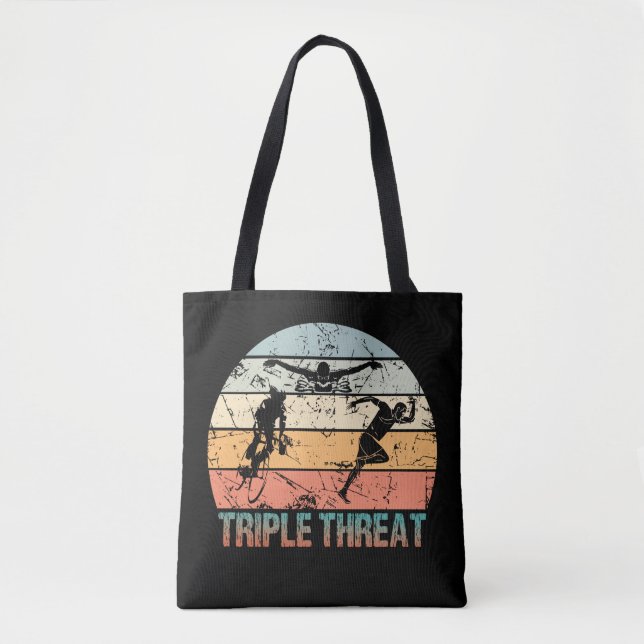 Bolsa Tote Tripla Ameaça - Atleta Triathlon (Frente)