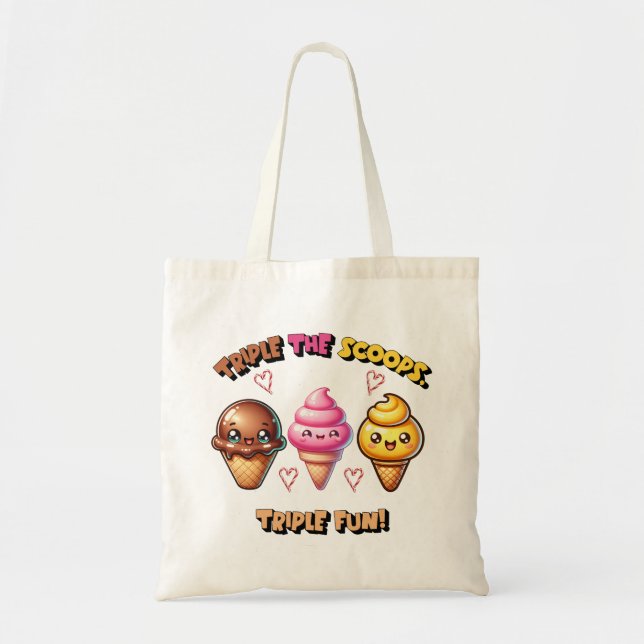Bolsa Tote Triple os Scoops, Triple Divertido! (Frente)