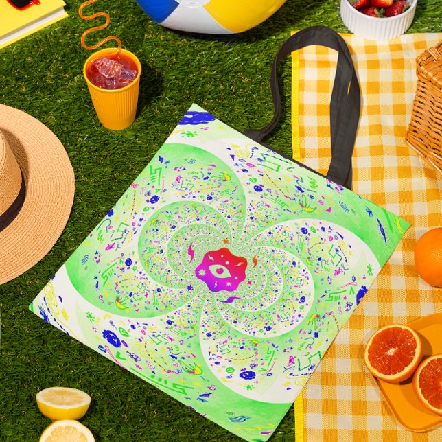 Bolsa Tote Trippy Green (Criador carregado)