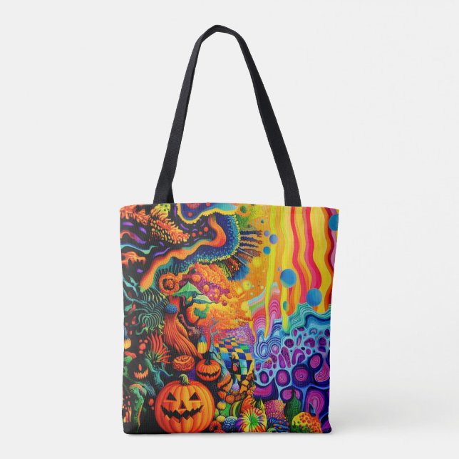 Bolsa Tote Trippy Halloween (Verso)