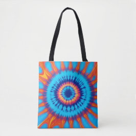 Bolsa Tote Trippy Tie Retro Blue & Orange