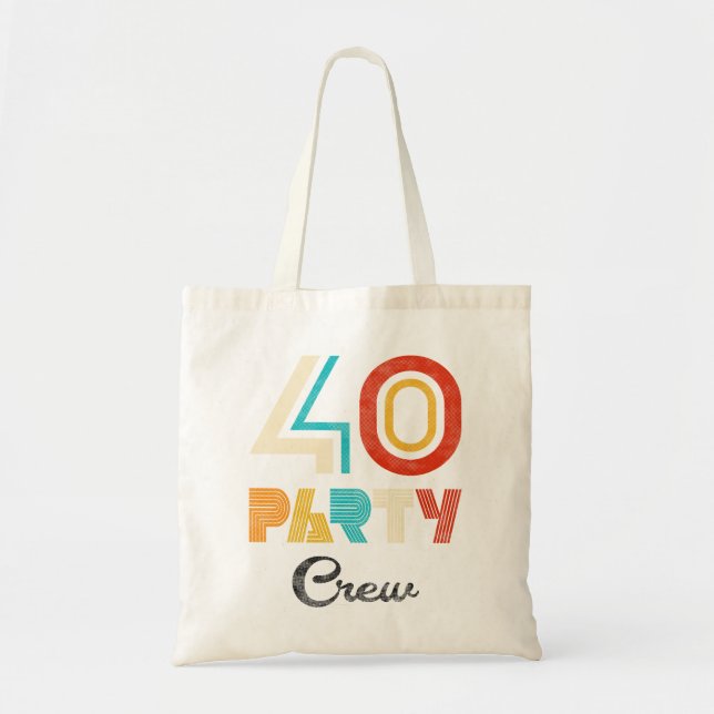 Bolsa Tote Tripulação de 40 Partidos - aniversário de 40 anos (Frente)