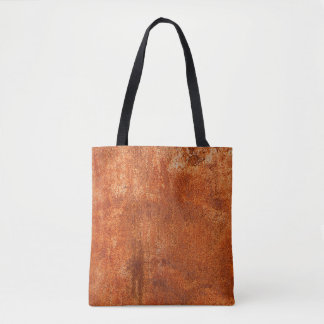 Bolsa Tote Triturar textura de metal enferrujado. Corrosão en