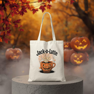 Bolsa Tote Trocadilho de café de Dia de as Bruxas engraçado J