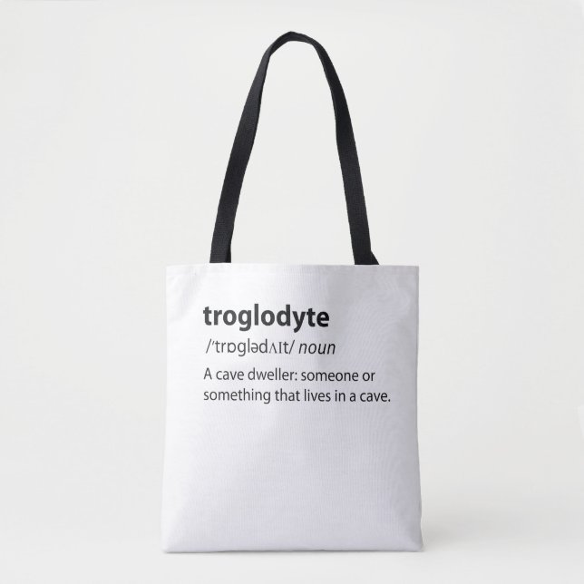 Bolsa Tote Troglodyte - Espeleologia De Cavernas Engraçadas (Frente)