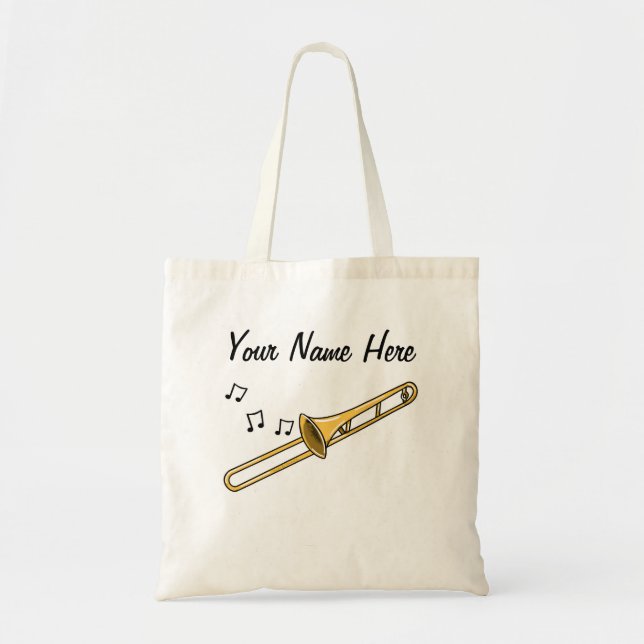 Bolsa Tote Trombone de Trombone Personalizado Bag Trombonista (Frente)