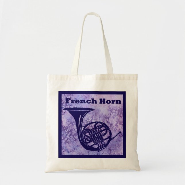 Bolsa Tote Trompa francesa no roxo (Frente)