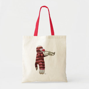 Bolsa Tote Trompete de Jogar Macaco com Meia