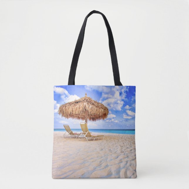 Bolsa Tote Tropical Beaches | Aruba Sandy Beach (Frente)