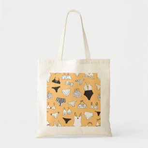 Bolsa Tote Tropical Bikini: Padrão de Verão Desenhado à Mão