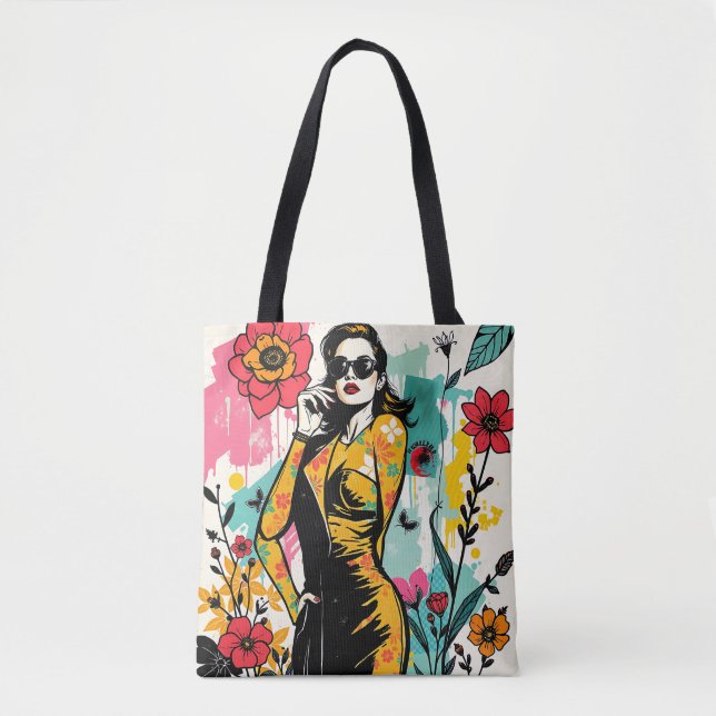 Bolsa Tote Tropical Couture Art Collection Double-Sided (Frente)