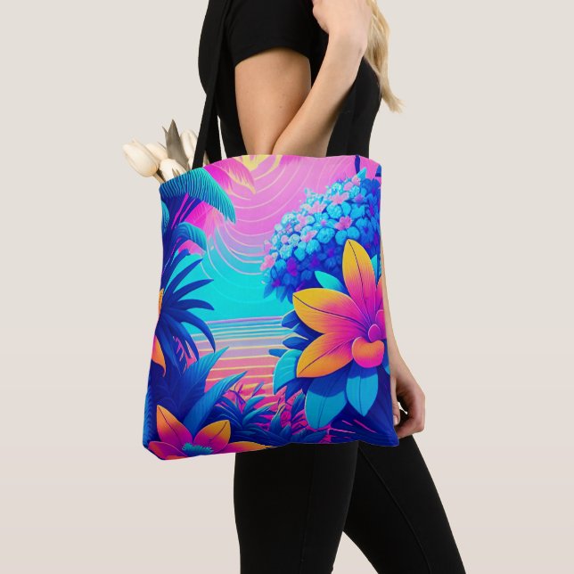 Bolsa Tote Tropical Floral (Close Up)