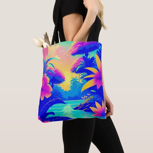 Bolsa Tote Tropical Floral 2 (Close Up)