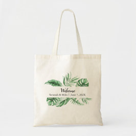 Bolsa Tote Tropical Greenery Palm Welcome Bag