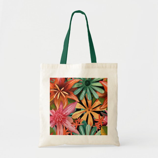 Bolsa Tote tropical/havaiano/floral/floral (Frente)
