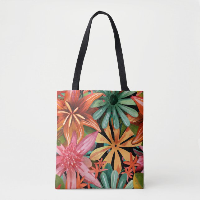 Bolsa Tote tropical/havaiano/floral/floral (Frente)