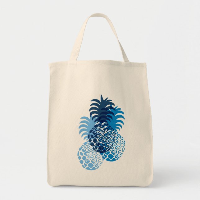 Bolsa Tote Tropical Hawaiana de Momona Pineapple (Frente)