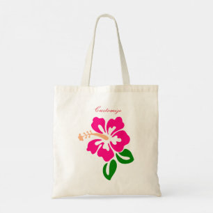 Bolsa Tote Tropical Rosa Hibiscus Flower Thunder_Cove