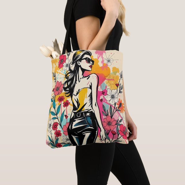 Bolsa Tote Tropical Sketch Dueto (Close Up)