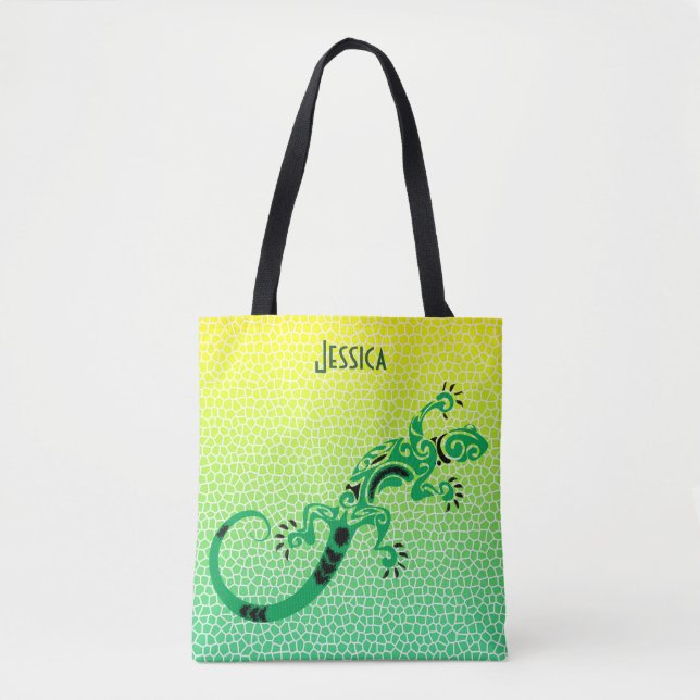 Bolsa Tote Tropical Snake Scales and Lizard Personalised (Frente)