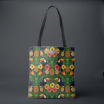 Bolsa Tote Tropical Toucan Pineapple Hibiscus Vibrant<br><div class="desc">Escape to paradise with every step you take with our Tropical Toucan Tote Bag – a stunning celebration of color, nature, and island spirit. This eye-catching tote features a richly detailed illustration of vibrant toucans nestled among golden pineapples, luscious passionfruit, juicy mangoes, and blooming hibiscus flowers in radiant red and...</div>