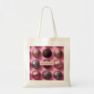 Bolsa Tote Trufa de Chocolate Elegante Personalizada