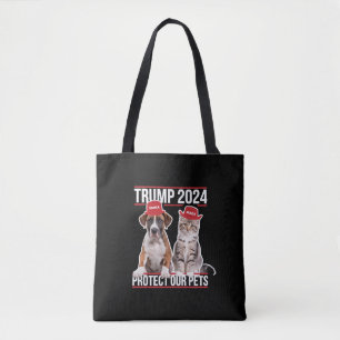 Bolsa Tote Trump 2024 Proteja Nossos Cães de Gato Pets MAGA