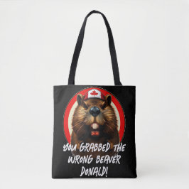 Bolsa Tote Trump canadense "Wrong Beaver Donald"