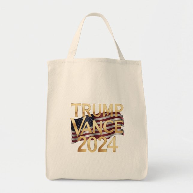 Bolsa Tote Trump Vance 2024: Uma visão ousada para a América (Frente)
