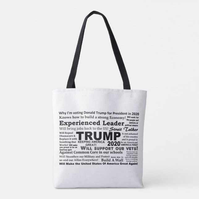 Bolsa Tote Trunfo 2020 porque eu estou votando para o trunfo (Verso)