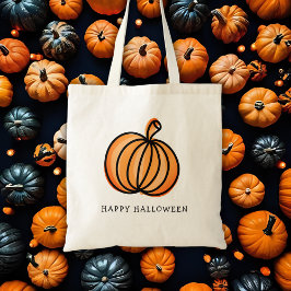 Bolsa Tote Truque de Abóbora Feliz de Halloween ou Tratar