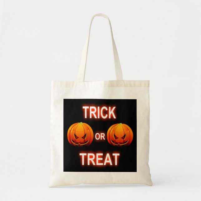 Bolsa Tote Truque De Almofada Ou Tratar Abóboras (Frente)