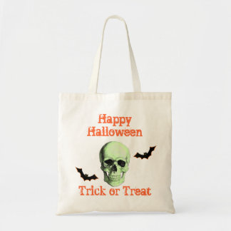 Bolsa Tote Truque de crânio verde