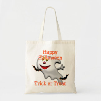 Bolsa Tote truque de desenho animado fantasma ou travessura