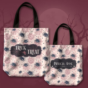 Bolsa Tote Truque de Dia das Bruxas ou Tratar Aranhas e Estre