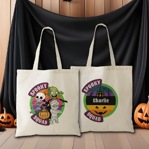 Bolsa Tote Truque de Halloween no Esquadrão Spooky ou Trace T