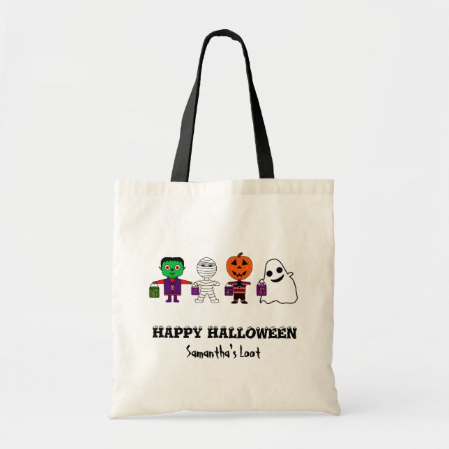 Bolsa Tote Truque de Halloween ou Leitores (Frente)