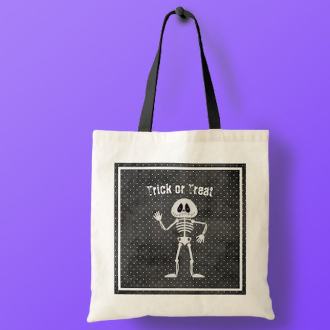 Bolsa Tote Truque de Halloween ou Saco de Tote de Tratamento  (Criador carregado)