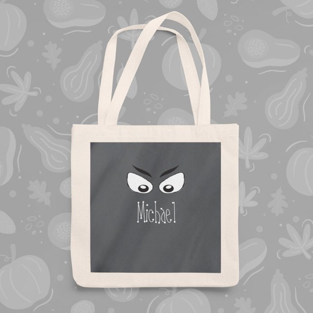 Bolsa Tote Truque De Halloween Ou Tratar Fantasma Sical Spook (Whimsical Halloween ghost trick or treat tote bag with cute spooky design.)
