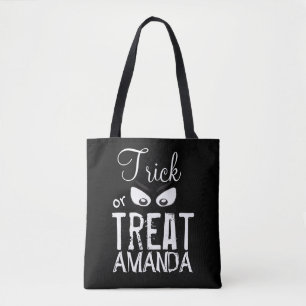 Bolsa Tote Truque De Halloween Ou Tratar Olhos Fantasmas Simp