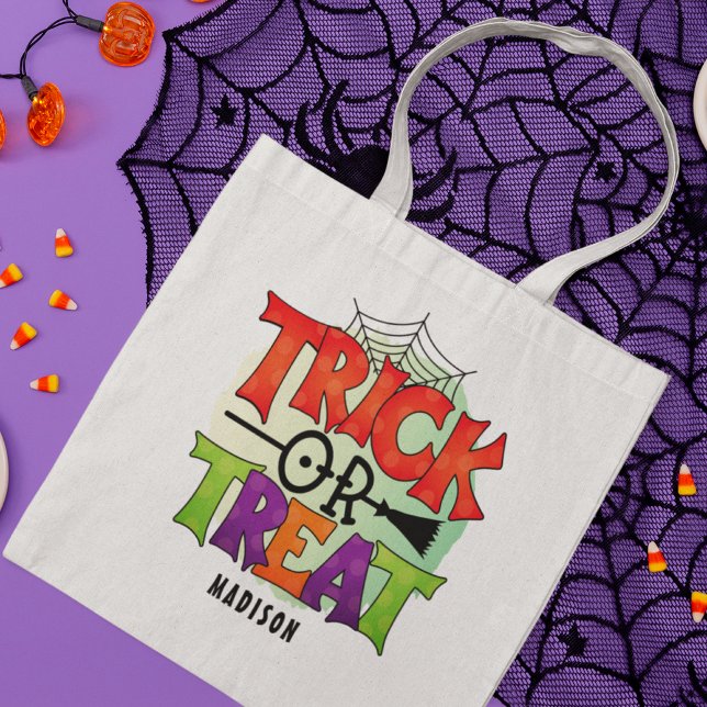 Bolsa Tote Truque De Halloween Ou Trate Doces Personalizados  (Criador carregado)