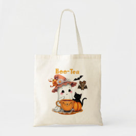 Bolsa Tote Truque de Halloween ou Trate Ghost Ghost Bat