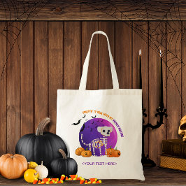 Bolsa Tote Truque de Halloween ou Trate Saco de Doçura de Cân