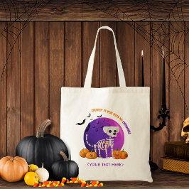 Bolsa Tote Truque de Halloween ou Trate Saco de Doçura de Cân